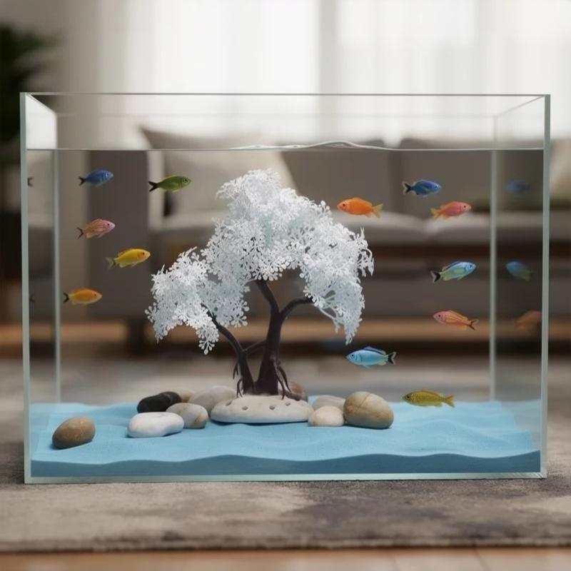 [شجرة بونساي بيضاء اصطناعية بأ - مراجعة Aquarium Fish Betta وسعره