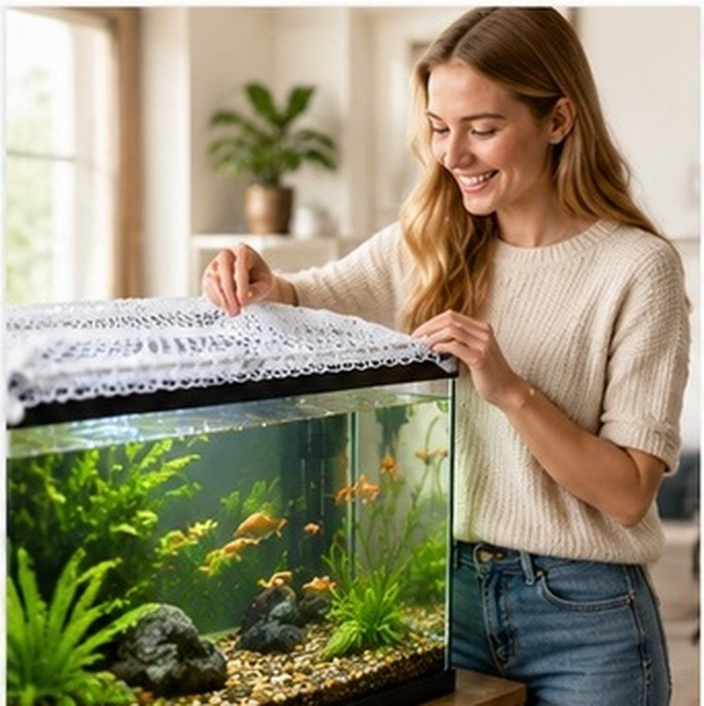 شبكة نايلون لحوض السمك مقاس 40 - مراجعة Aquarium Fish Keeping وسعره