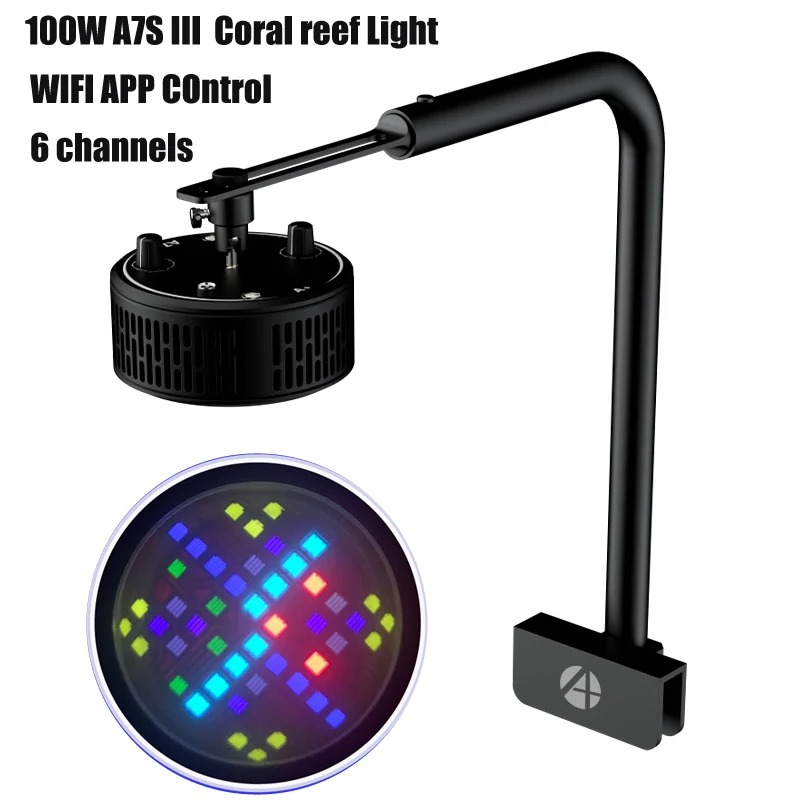 أضواء LED للأحواض المائية A7S  - مراجعة Aquarium Light وسعره