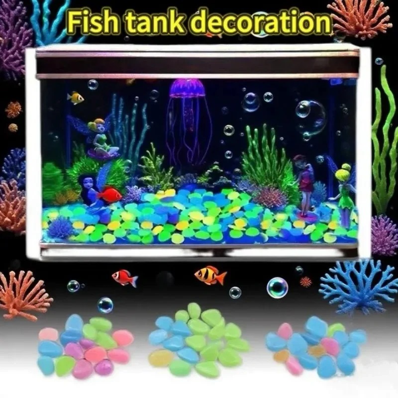 100-1000 قطعة حجر مضيء حديقة خ - مراجعة Fish Tank Gravel وسعره